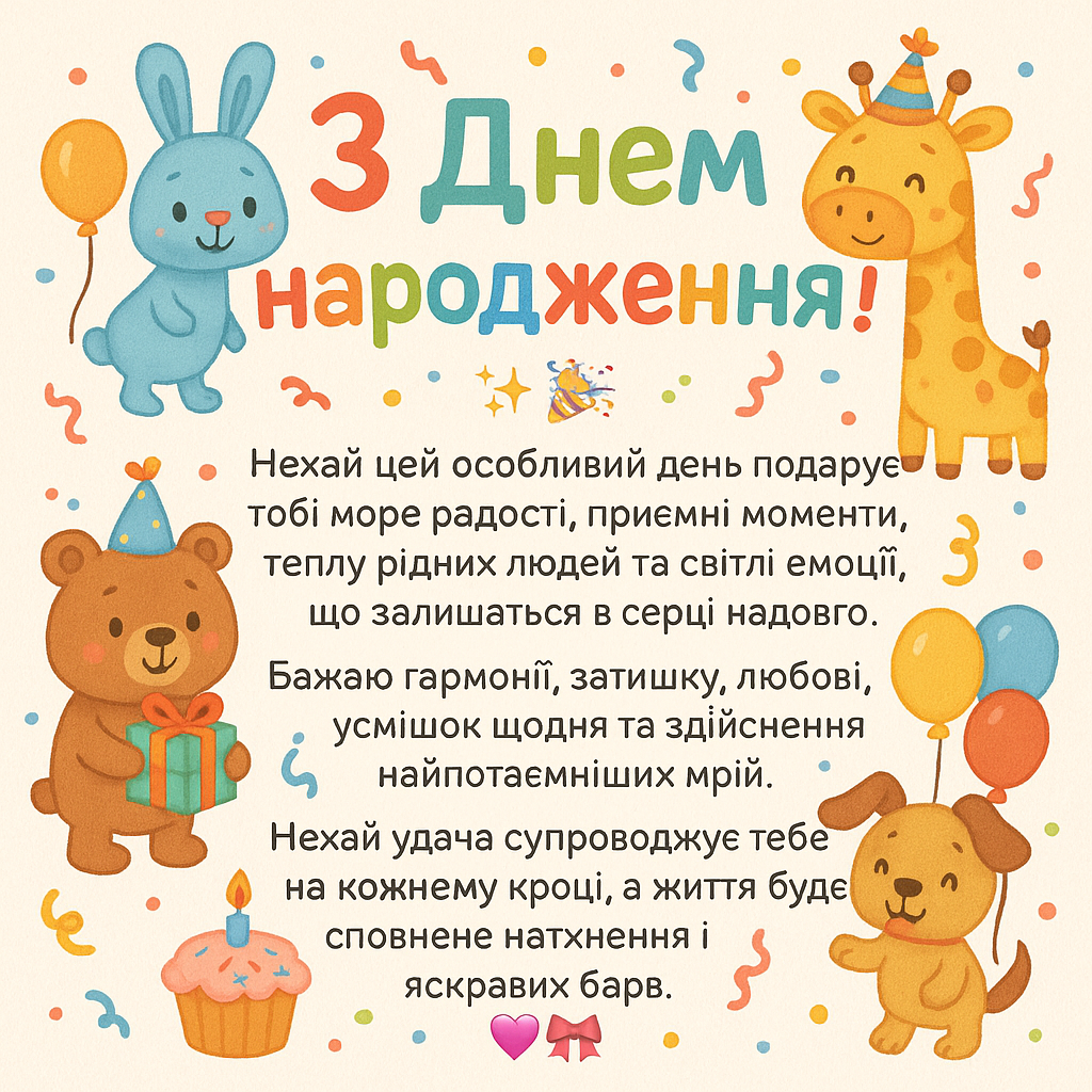 Привітання з Днем народження